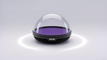 Futuristic purple dome cosmetic case, the "Observatory" GWP by King Fly.