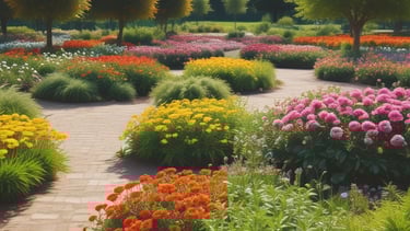 A team maintaining a lush green garden.