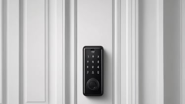 An elegant bathroom with tile flooring and stylish fixtures.