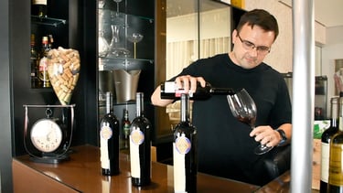 Eu fazendo umas das coisas que amo, tomando vinho