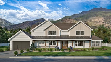 an architectural rendering of a new house