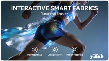 Interactive summer sportswear fabric, Responsive smart textile