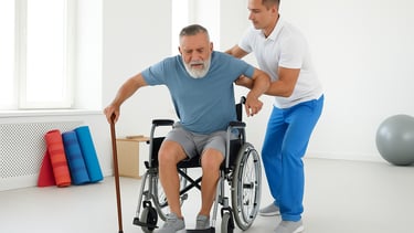 Physiotherapy session for muscular dystrophy patient at home - Myo Physio