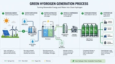 Gren hydrogen generation process