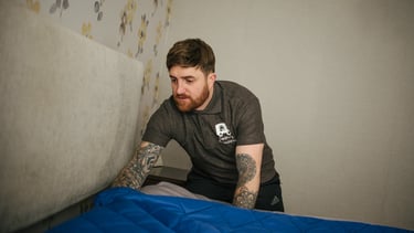 deanos removals covering a bed