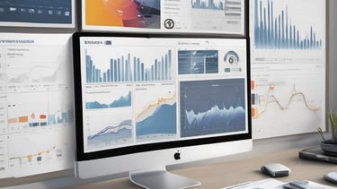 A custom business dashboard displaying real-time data.