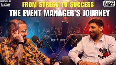 From Stress To Success The Event Manager’s Journey? 🙄 #bizbairagi #podcast #viralvideo