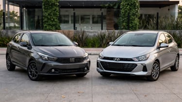 Argo vs HB20 2026 lado a lado comparativo hatch compacto Brasil