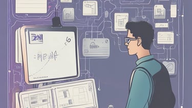 A digital illustration featuring a smartphone floating above a hexagonal platform, with gears and digital elements surrounding it. The screen displays a chatbot interface with various colored speech bubbles. The background is a solid light blue, emphasizing the technological theme. The text 'chatGPT' is displayed in 3D lettering on the right side.