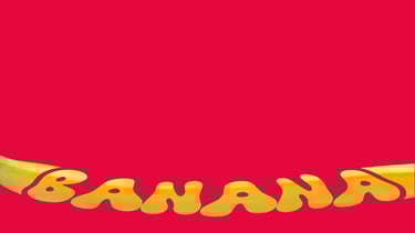 a banana peely banana with the word banana peel