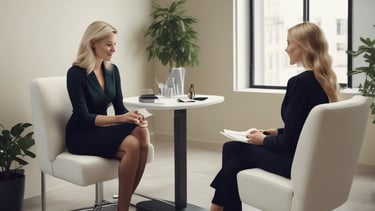 A healthcare professional consulting with a patient.