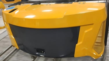 Hoods of excavators, loaders, and engineering vehicles.