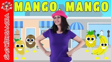 a woman in a purple shirt and a pink hat