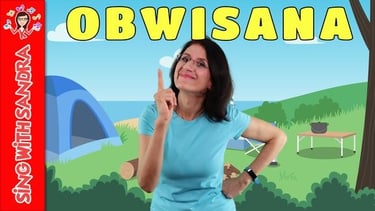 a woman in a blue shirt pointing finger to attention