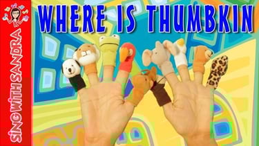 a person's hands with fingers holding a finger puppets