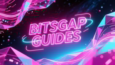 a neon - lite up with the words bitscapp guide