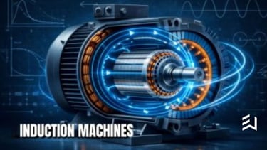 Induction machine torque slip characteristics and stability curve for GATE revision."