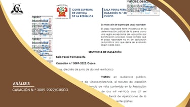 CASACIÓN N.º 3089-2022/CUSCO