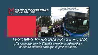 LESIONES PERSONALES CULPOSAS/MARCO CONTRERAS FIRMA LEGAL