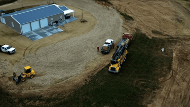 well pump trucks arrive on site