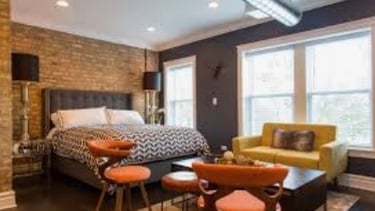 Stylish serviced apartment interior featuring modern furniture, clean design, and comfort for short-
