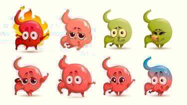 Health Vibes - your stomach's reaction to spicy foods,, dehydration, acid reflux, constipation,