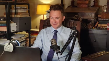 James D Wenn being interviewed by BBC Radio Shropshire