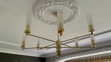 Brass Lounge Chandelier