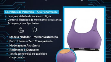 Top Puma feminino esportivo para academia