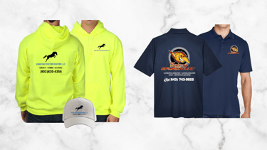 Hoodie, gorra vinil y polo DTF personalizados con logo - Solugraphic Shop