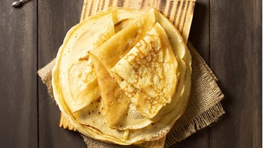 photo d'une assiette de crêpes