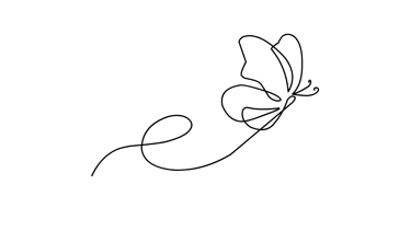 Elément décoratif - papillon monoligne noir Joanie Frigau