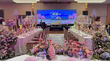 Indoor LED Video Wall Display at Wedding Reception