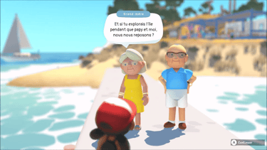 Arrivée sur l'île dans le jeu Alba a wildlife adventure