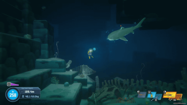 Capture d'écran du jeu Dave The Diver avec la plongée en eau profonde