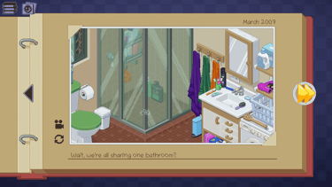 Menu de sélection des niveaux dans Unpacking