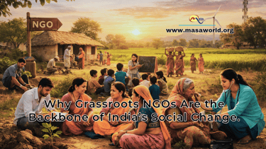 a group of people sitting around a group of people