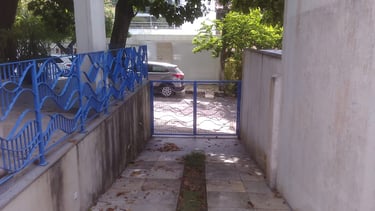 gradil e portão em aço