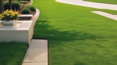 Summer image of a well groomed lawn