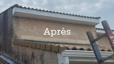 sous-face en pvc et cheneaux en aluminium