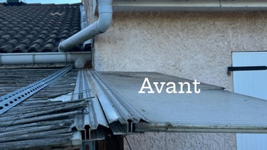gouttière cheneaux descente en pvc cassé par la grele