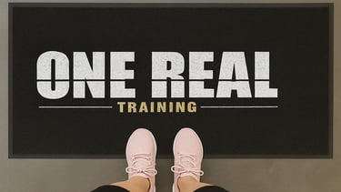 Felpudo con logo para gimnasio de One Real Training
