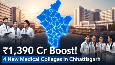 छत्तीसगढ़ में चार नए मेडिकल कॉलेजों के लिए 1390 करोड़ की मंजूरी