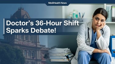 जी.बी. पंत अस्पताल में थके डॉक्टर की तस्वीर, लंबी ड्यूटी और वर्क-लाइफ बहस दिखाते हुए