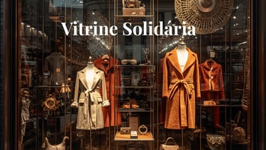 Imagem da Vitrine Solidária representando união, solidariedade e a valorização de trabalhos manuais 