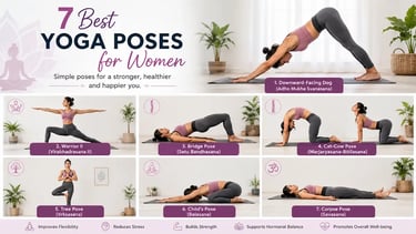 Woman practicing the 7 best yoga poses to improve overall health