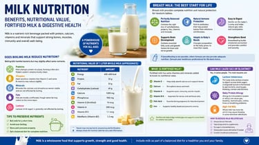 Glass of fresh milk showing nutritional benefits