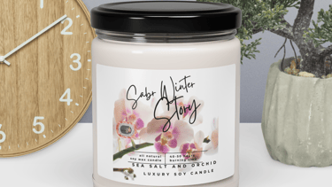 a candle that is sitting on a table
