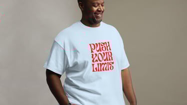 a man in a white shirt and black pants