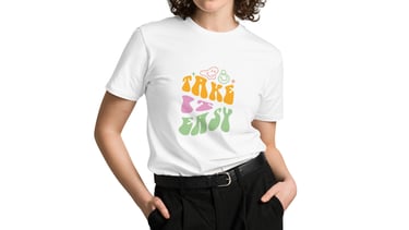 a woman in a white shirt and black pants